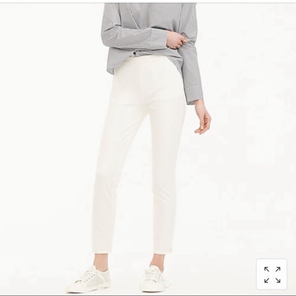 J. Crew White Cropped Ankle Pants